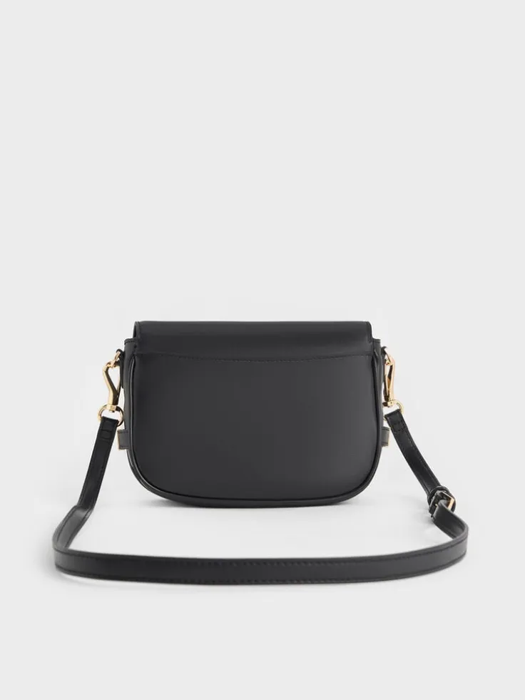 Aurelia Metallic-Accent Saddle Bag