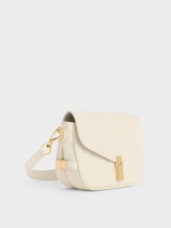 Aurelia Metallic-Accent Saddle Bag