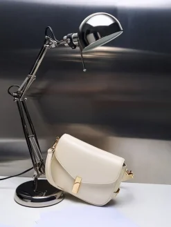 Aurelia Metallic-Accent Saddle Bag