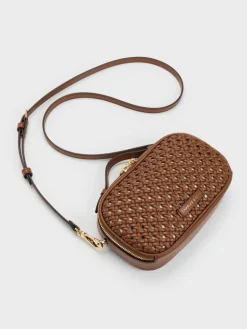 Azure Woven Crossbody Bag