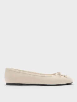 Barbara Pearl-Bow Ballet Flats
