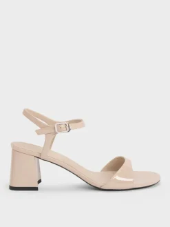 Betty Patent Block-Heel Sandals