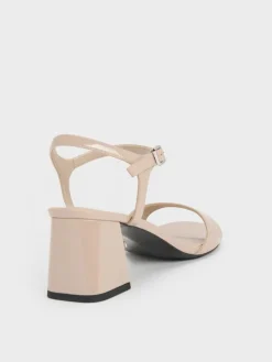 Betty Patent Block-Heel Sandals
