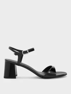 Betty Patent Block-Heel Sandals