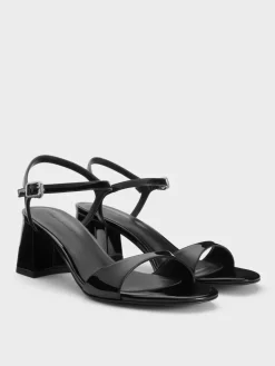 Betty Patent Block-Heel Sandals