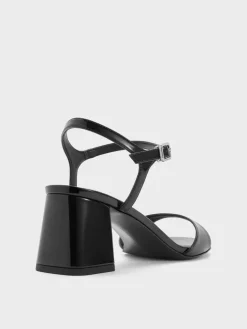 Betty Patent Block-Heel Sandals