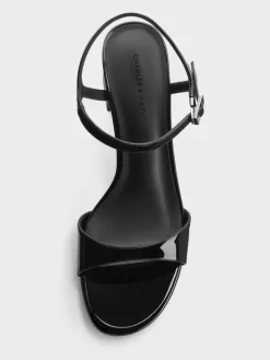 Betty Patent Block-Heel Sandals