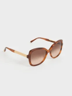Braided Temple Butterfly Sunglasses