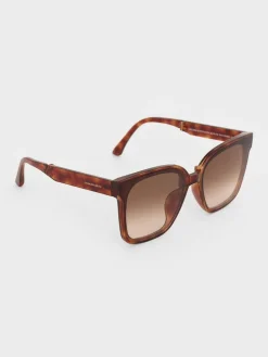 Brea Tortoiseshell Foldable Sunglasses
