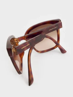 Brea Tortoiseshell Foldable Sunglasses