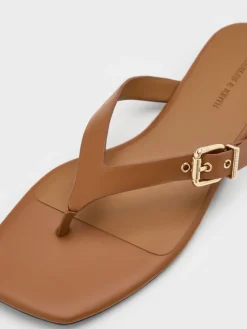 Buckled Thong Sandals