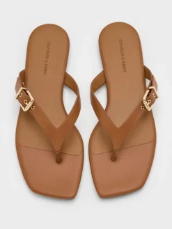 Buckled Thong Sandals