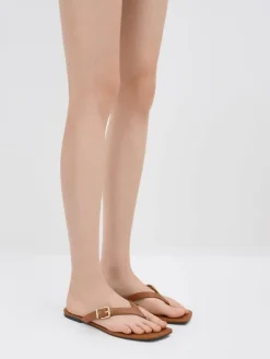 Buckled Thong Sandals