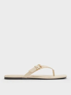 Buckled Thong Sandals