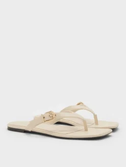 Buckled Thong Sandals