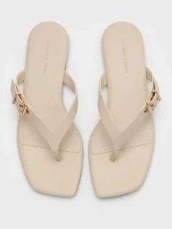 Buckled Thong Sandals
