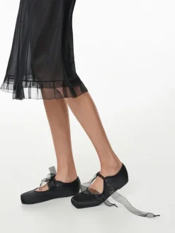 Camila Satin Mary Jane Flats