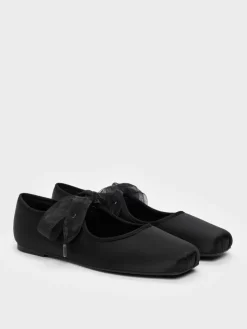 Camila Satin Mary Jane Flats
