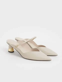 Cammie Metallic-Heel Mules