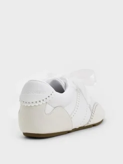 Cece Heart-Motif Sheer-Lace Sneakers