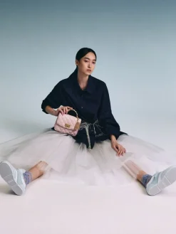 Cece Heart-Motif Sheer-Lace Sneakers