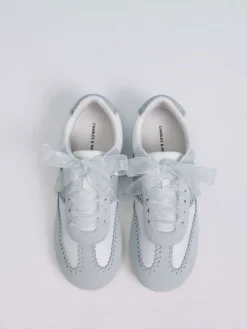 Cece Heart-Motif Sheer-Lace Sneakers
