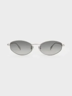 Celestia Crystal-Accent Oval Sunglasses