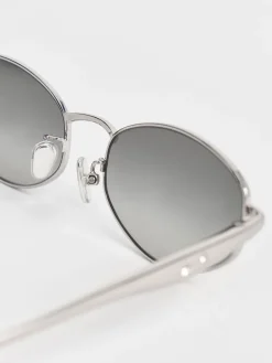 Celestia Crystal-Accent Oval Sunglasses