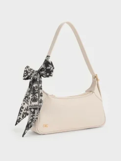 Cerese Leather Scarf-Handle Shoulder Bag