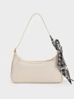 Cerese Leather Scarf-Handle Shoulder Bag