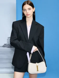 Cesia Metallic-Accent Shoulder Bag