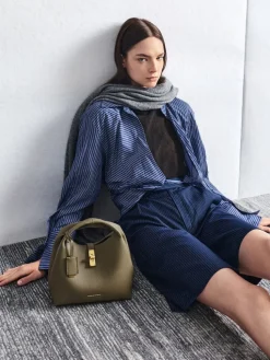 Chance Turn-Lock Bucket Bag