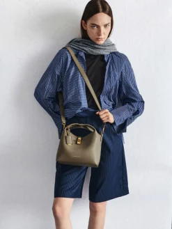 Chance Turn-Lock Bucket Bag