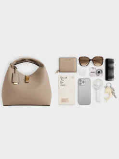 Chance Turn-Lock Bucket Bag
