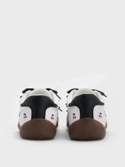 Cherry-Print Triple-Bow Sneakers
