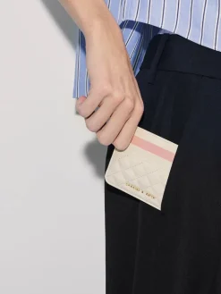 Cleo Two-Tone Quilted Card Holder
