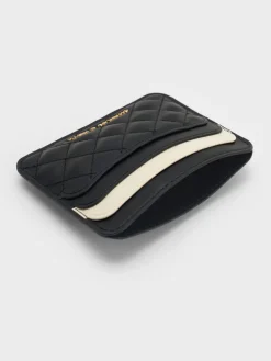 Cleo Two-Tone Quilted Card Holder