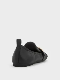 Cody Leather Ruched Loafers