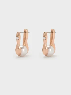 Corrine Pearl Sculptural Drop Earrings