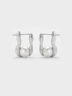 Corrine Pearl Sculptural Drop Earrings