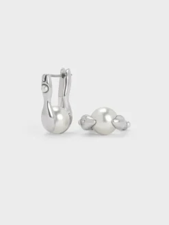 Corrine Pearl Sculptural Drop Earrings