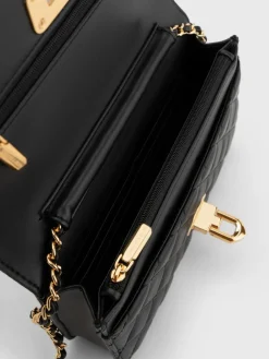 Cressida Quilted Push-Lock Clutch