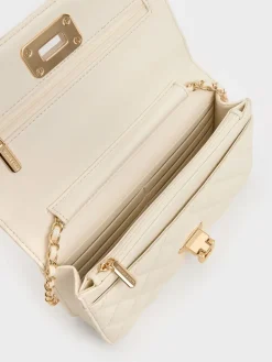 Cressida Quilted Push-Lock Clutch