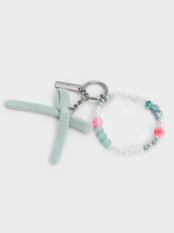 Crochet Bow Beaded Charm