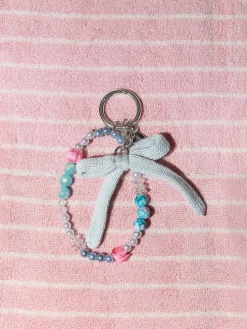 Crochet Bow Beaded Charm