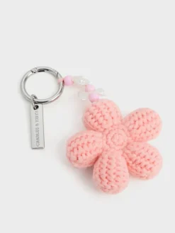 Crochet-Flower Beaded Charm