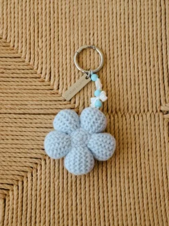 Crochet-Flower Beaded Charm