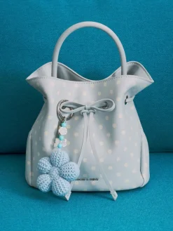 Crochet-Flower Beaded Charm