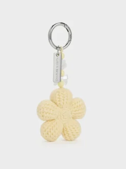 Crochet-Flower Beaded Charm