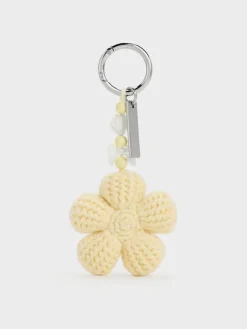 Crochet-Flower Beaded Charm